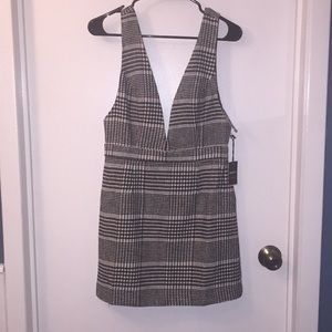 Plaid knit dress